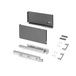 Emuca Cajón exterior Protone 30kg con guías de extracción total y cierre suave, Altura 178mm, profundidad 350mm, Acero, Gris antracita Precio: 31.69000043. SKU: B17CLLJEBA