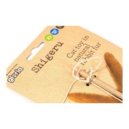 Gloria Palo de Juego para Gatos con Ratita de Piel de Conejo Real y Madera Natural, Activa Instinto, Fabricado en España Gloria Palo de Juego para Gatos con Ratita de Piel de Conejo Real y Madera Natural, Activa Instinto, Fabricado en España