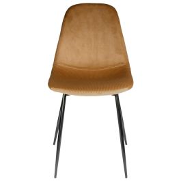 Home Deco Factory Silla Giulia Terciopelo Mostaza Colección Lounge