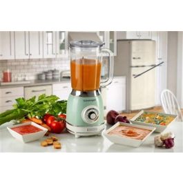 Ariete 583/04 Batidora de Vaso Vintage con Vaso de Vidrio, 4 Velocidades, Color Verde
