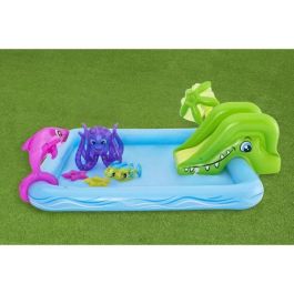 Bestway Piscina Infantil Zona de Juegos Acuático Fantástico 239 x 206 x 86 cm con Fuente y Tobogán