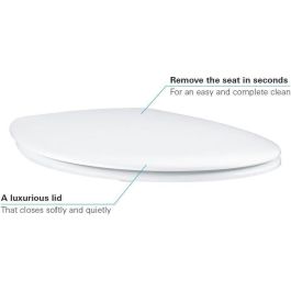 Grohe Asiento de Inodoro con Freno de Caída | Colección Cerámica Bau | Blanco Alpino