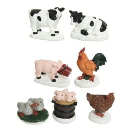 7 figuras animales de granja de poliresina - lechón, gallo, pollo, patos, vaca Precio: 9.5000004. SKU: S7912922