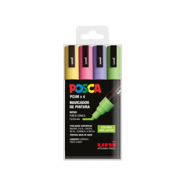 POSCA Marcador PC-5M-4C No Permanente 1.8 mm-2.5 mm Estuche 4U Colores Surtidos Brillantes Precio: 10.89999944. SKU: B1DJKLR7AL