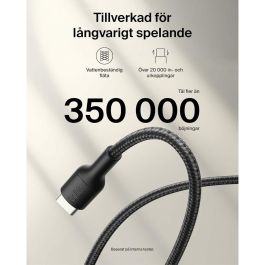 Belkin 745883925247 Cable USB-C a USB-C para juegos Nintendo Switch 2, 60 W, negro