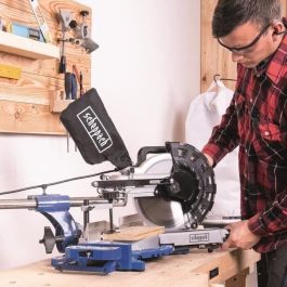 Scheppach HM254 Sierra ingletadora radial 2000W 255mm - Ideal para cortes precisos en madera y plástico con doble guía