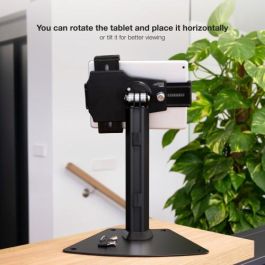 Tooq Soporte Sobremesa Profesional TQTDS0811 Tablet Antirrobo Ajustable para Comercios 7.9-10.5 Pulgadas Aluminio Negro