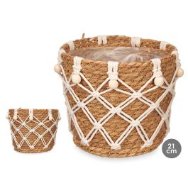 Maceta Esparto 21Cm Conica Macrame Giftdecor (12 Unidades)