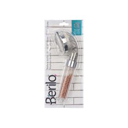 Berilo Teléfono de Ducha con Piedras Minerales de Terapia para Baño, Plástico ABS y Acero, Acabado Metálico, 25 x 8 x 8 cm. (12 Unidades) Berilo Teléfono de Ducha con Piedras Minerales de Terapia para Baño, Plástico ABS y Acero, Acabado Metálico, 25 x 8 x 8 cm. (12 Unidades)