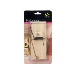 Sauvic Ratonera Tabla Madera N°3 para Ratas y Ratones 7,2x17,54x1,2cm Blister 1 Unidad
