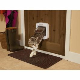 Petsafe Staywell Gatera con chip Microchip para gatos y perros pequeños hasta 8kg - Puerta de 4 vías, Doble Bloqueo anti-intrusos