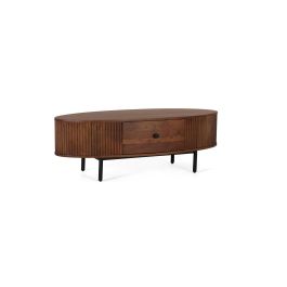 Giner y Colomer Mesa de Centro con 1 Cajón en Madera de Acacia Cerezo 120x50x40 cm