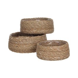 Mica Decorations Cesto de mimbre set de 3 piezas - 20x8cm, 23x9cm, 26x10cm