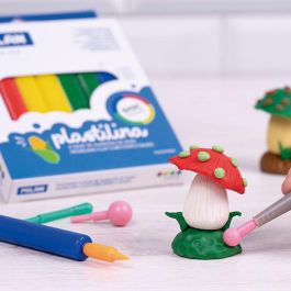 Milán Plastilina de Colores Surtidos 330g (4 uds) Rojo, Amarillo, Verde y Azul Sin Gluten