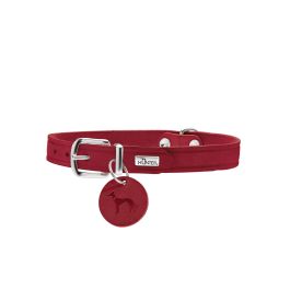 Hunter Collar Aalborg de Cuero de Vaca Robusto Rojo Talla XS-S Cuello 28-33 cm para Altas Cargas y Agarre Fiable