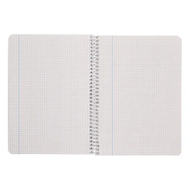 Liderpapel Cuaderno espiral A5 Ecouse tapa cartulina kraft 80 hojas, papel reciclado 80gr, cuadro 4mm