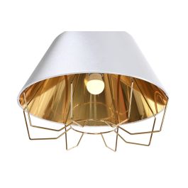 DKD Home Decor Lámpara de Techo Moderna Metal Dorado y Blanco 38 x 38 x 32 cm