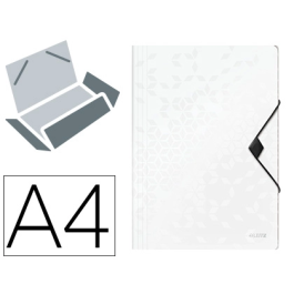 Leitz Carpeta de 3 Solapas con Gomas Elásticas Polipropileno DIN A4 Color Blanco Precio: 6.59000001. SKU: B17XWCA76B