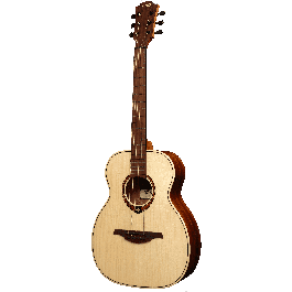 LAG Guitarra Acústica Travel A/E Abeto - Natural Tamaño Reducido Escala Corta para Viaje