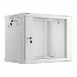Lanberg WF01-6409-10S Armario Rack Bastidor de Pared de 9U con Carga Máxima de 60 kg, Color Gris