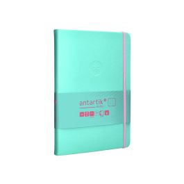 Cuaderno Con Gomilla Antartik Notes Tapa Dura A5 Hojas Puntos Rosa Y Turquesa 100 Hojas 80 gr Fsc