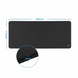 Ewent Alfombrilla Ew3182 Poliéster 900x400x3 mm para Ratón y Teclado, Oficina y Juegos