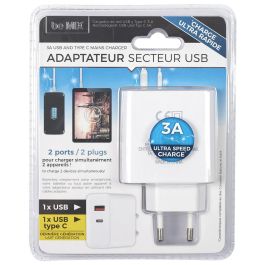 Be Mix Adaptador Enchufe USB Tipo C High Tech Carga Ultra Rápida Doble Puerto 9x3x5.5 cm Precio: 15.49999957. SKU: B19397C88W