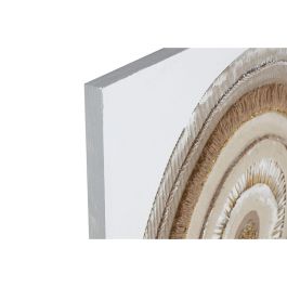 DKD Home Decor Cuadro Scandi Natural Beige 3 x 80 x 80 cm (2 Unidades) Lienzo MDF