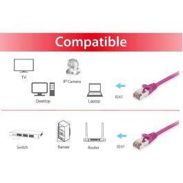 Equip Patchkabel Cat6 S/FTP 2xRJ45 15.00m violet LSZH Polybeutel