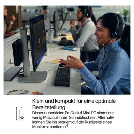 HP ProDesk 4 Mini G1i CU5-235T Ordenador de Sobremesa 16GB RAM 512GB SSD WLAN Windows 11 Pro