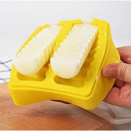 Inde Molde para 2 Helados de Silicona, Medidas 13 x 10.5 x 3 cm