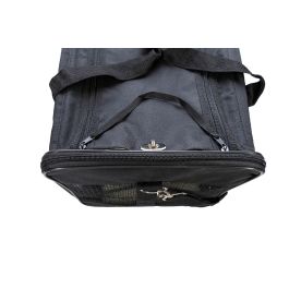 Gloria Bolso de Transporte Plegable para Perro Gato con Paneles Transpirables 52x30x30 cm Negro Poliéster hasta 6kg