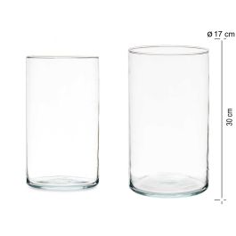 Jarron Cristal Cilindro 17Cm Diam X 30Cm Giftdecor (4 Unidades) Precio: 27.50000033. SKU: B134482YDT