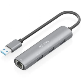 Aisens ASUC-4P034-GR Hub USB 3.0 a Gigabit Ethernet con 3 Puertos USB-A, Gris Precio: 15.49999957. SKU: B17RQFP95M
