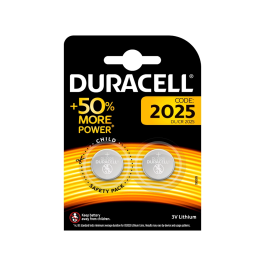 Duracell Pila Alcalina Boton CR2025 Larga Duracion Blister 2 Unidades