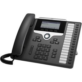 Cisco 7861 Teléfono IP Negro/Plata 16 líneas de Escritorio/pared con PoE y Pantalla LCD de 3.5"