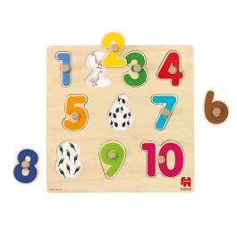 Puzzle encajable numeros, de madera 10 piezas 28x28x2.5 cm goula Precio: 12.331715. SKU: S2411818