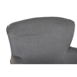 Sillón DKD Home Decor Abeto Poliéster Gris oscuro (66 x 70 x 88 cm)