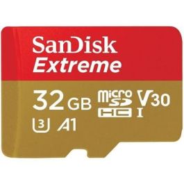 SanDisk SDSQXAF-032G-GN6AA Tarjeta de Memoria Extreme 32GB microSDHC UHS-I 100MB/s Clase 10 con Adaptador