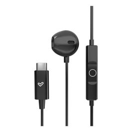 Energy Sistem Easypods Auriculares USB Tipo C con Micrófono Integrado y Controlador de Reproducción, Color Negro