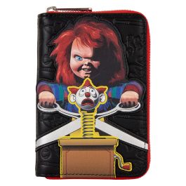 Loungefly Billetero Chucky Oficial - Cartera de Piel Vegana con Cremallera 10.16x15.24x2.54cm