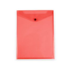 Liderpapel Carpeta Dossier Broche Polipropileno DIN A4 Formato Vertical con Fuelle Rojo Translúcido Capacidad 300 hojas 180 micras