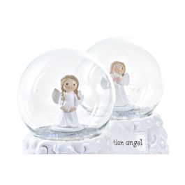 DKD Home Decor Figura Navidad Tradicional Bola Blanco Resina y Cristal 6.5x8.5x6.5 cm (2 Unidades) DKD Home Decor Figura Navidad Tradicional Bola Blanco Resina y Cristal 6.5x8.5x6.5 cm (2 Unidades)