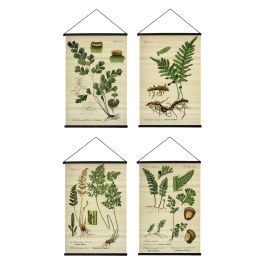 Lienzo Cottage DKD Home Decor Beige Verde 2 x 90 x 60 cm (4 Unidades)