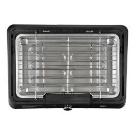 Edm Barbacoa Eléctrica Negra 2200W con Parrilla Desmontable, Termostato Regulable, Área de Cocción 40x23 cm y Seguridad