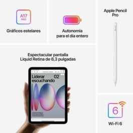 Apple iPad Mini 8.3 Pulgadas 128 GB Wifi - Pantalla Liquid Retina, Chip A17 Pro, Compatible con Apple Pencil