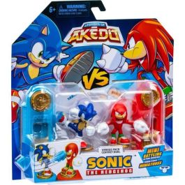 Moose Toys Akedo MOO0630996154380 Dúo de Figuras Sonic vs Knuckles, Paquete de Batalla Rápida, 2 Figuras y Controles Incluidos