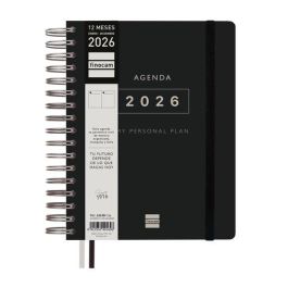 Finocam 4º-155x217 mm Agenda Espiral Tempus 1 Día por Página Tapa Extradura PP Negro 2026 Precio: 16.98999962. SKU: B1GZFFDA2L