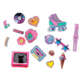 Imaginovo Pegatinas Retro Diseños Surtidos PVC 145x140 mm para Ordenador, Cuadernos, Móvil y más