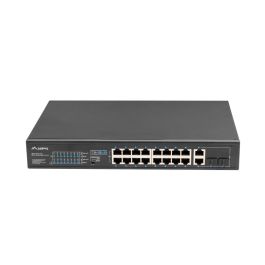 Lanberg Switch 18 Puertos 100Mb 16Xpoe+ Con 2 Puertos Combo Gbps y PoE+ 150W Rack 19"